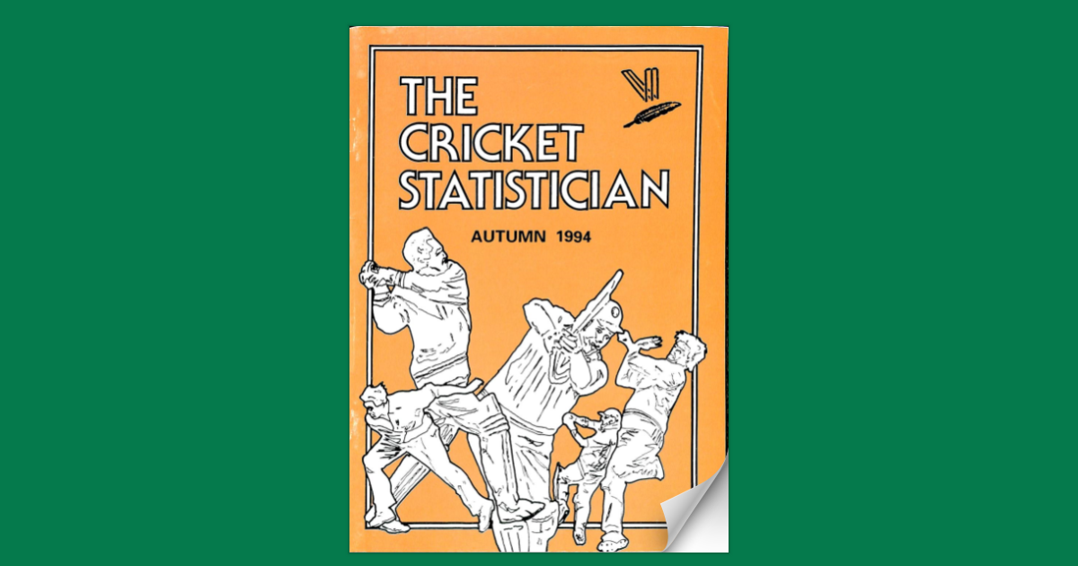 The Cricket Statistician 1987 Cricket Issue 59 Autumn The Official Journal 